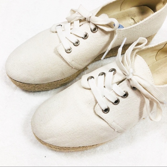 🔥SALE🔥 Nicole canvas Clarice platform lace up shoes Sz8.5 - Picture 3 of 8